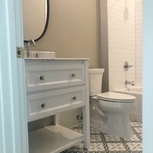 Charming Cement Tile Bath