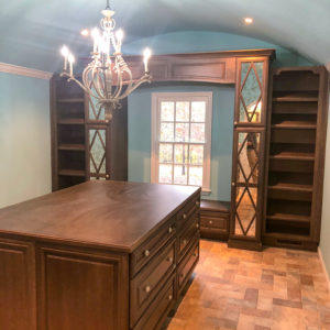 Warm Closet With Island Bench