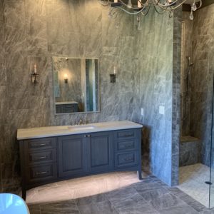 Floor To Ceiling Marble Master Bath