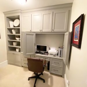 Built-In Office Cabinets With Storage