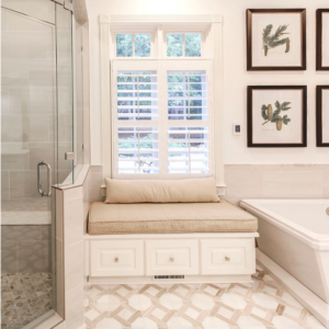 Neutral And White Master Bath