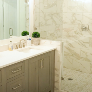 Master Bath With Marble Shower