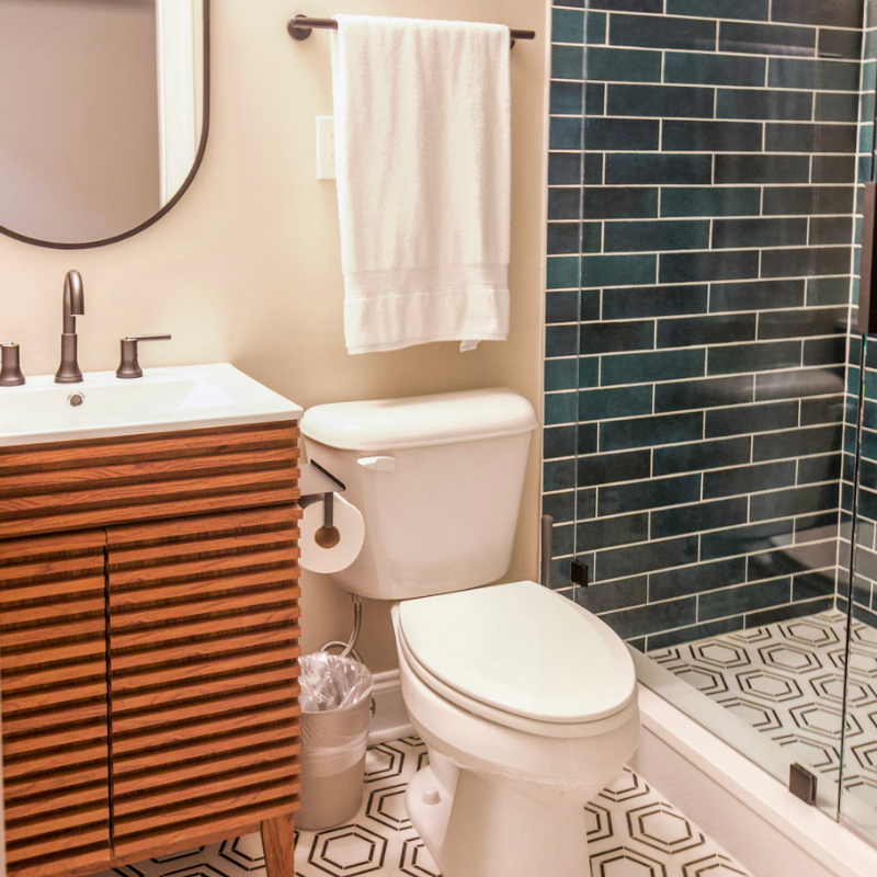 Colorful Geometric Bathroom