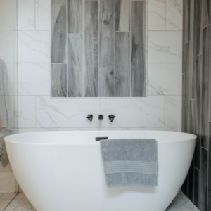 Master Bath With Wet Room Tub Shower Combo