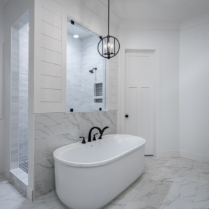 Classy Monochrome Master Bath