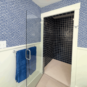 Blue Aztec Bathroom